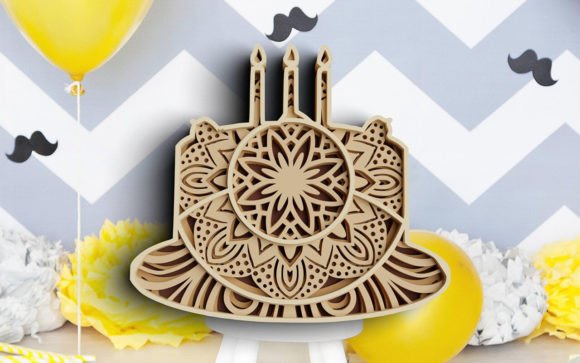 3D Birthday SVG DXF Cake Topper Svg: Laser Cutting and Cake Toppers