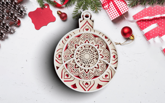 3D Christmas SVG DXF Bundle Ornament Svg for Laser Cutting and Winter Amp