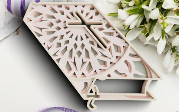 3D Easter SVG DXF Cross Svg 4 Layers for Laser Cutting & Spring Amp