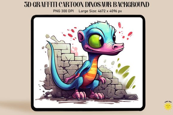 3D Graffiti Cartoon Compsognathus Dino Embroidery Design Review