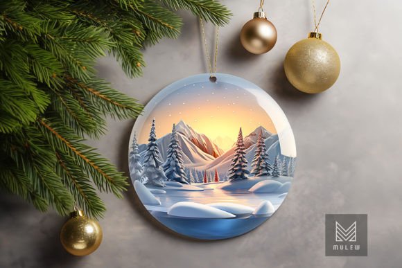 3D Snowy Landscape Globe Xmas Ornament Graphics and Crafts Review