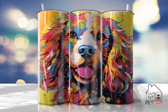 Chucky Spaniel 3D Pop Art Tumbler Wrap
