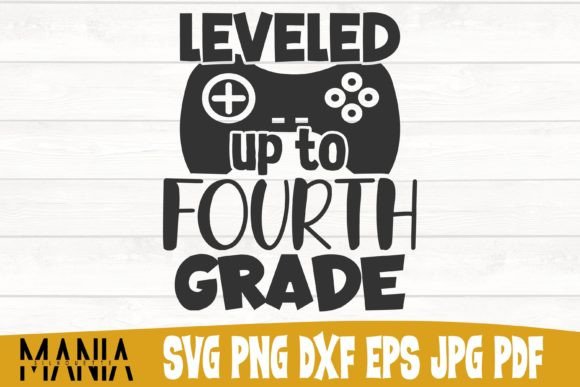 Leveled Up to Fourth Grade Svg Graphics for Brand Identity