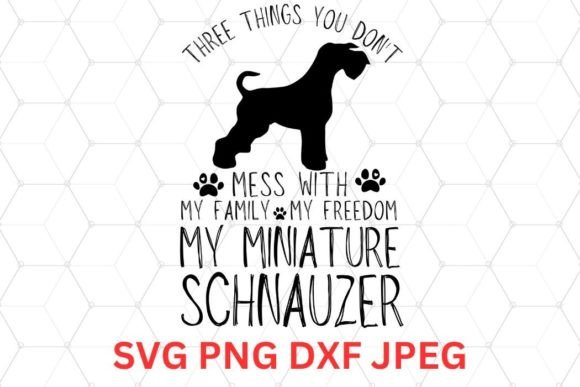 Miniature Schnauzer Dog SVG, PNG, DXF Graphics and Illustrations